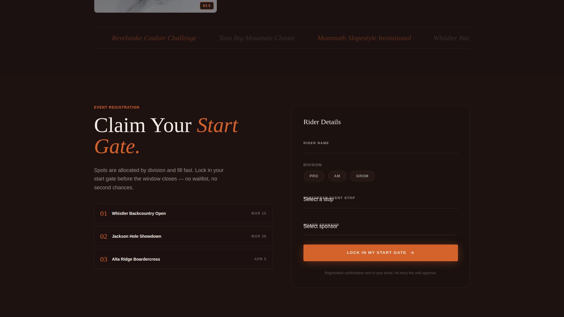 Shred - Electrifying Snowboarding Landing Page Template