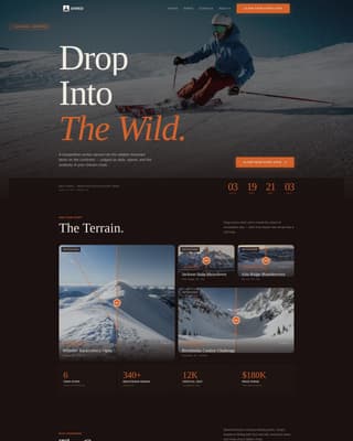 Shred - Electrifying Snowboarding Landing Page Template