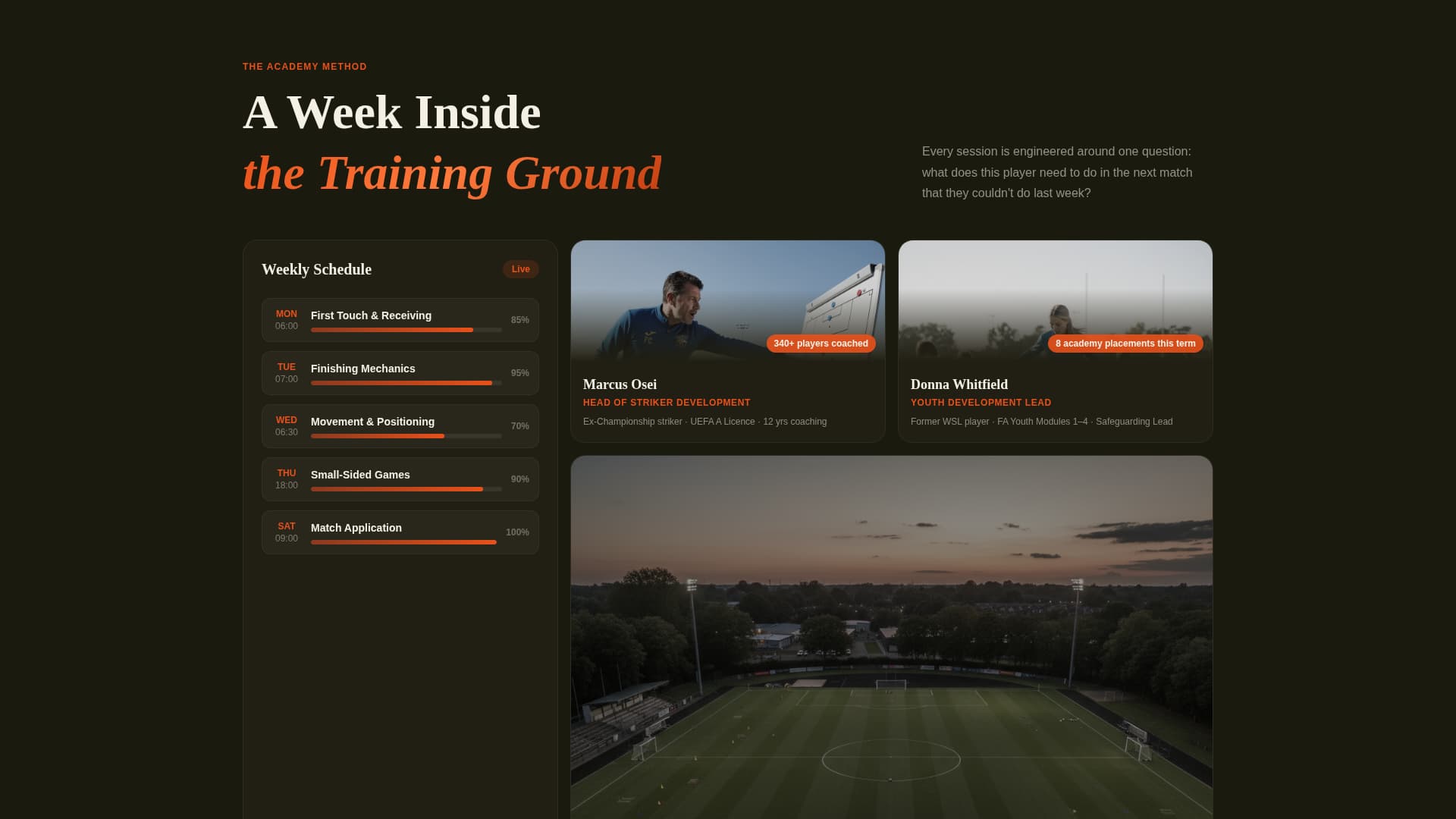 Striker - Explosive Soccer Academy Landing Page Template
