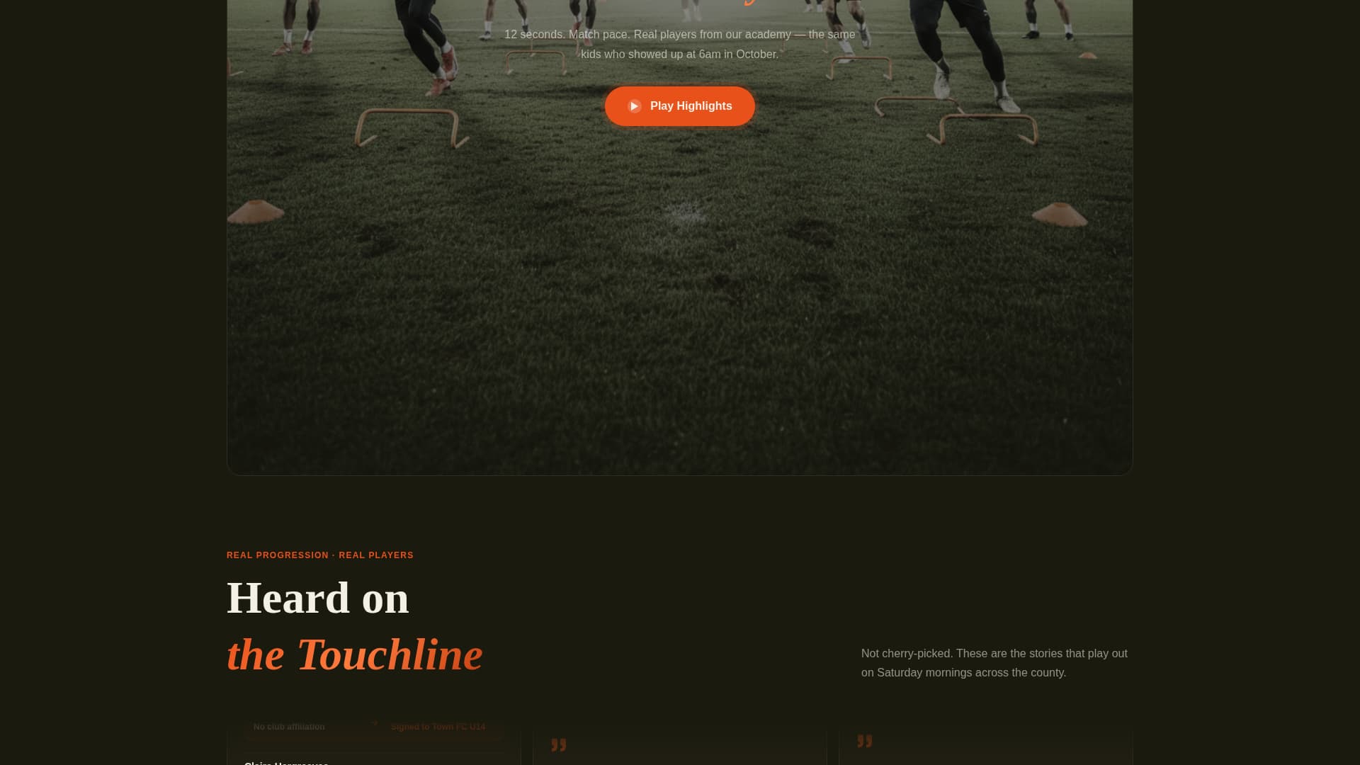 Striker - Explosive Soccer Academy Landing Page Template