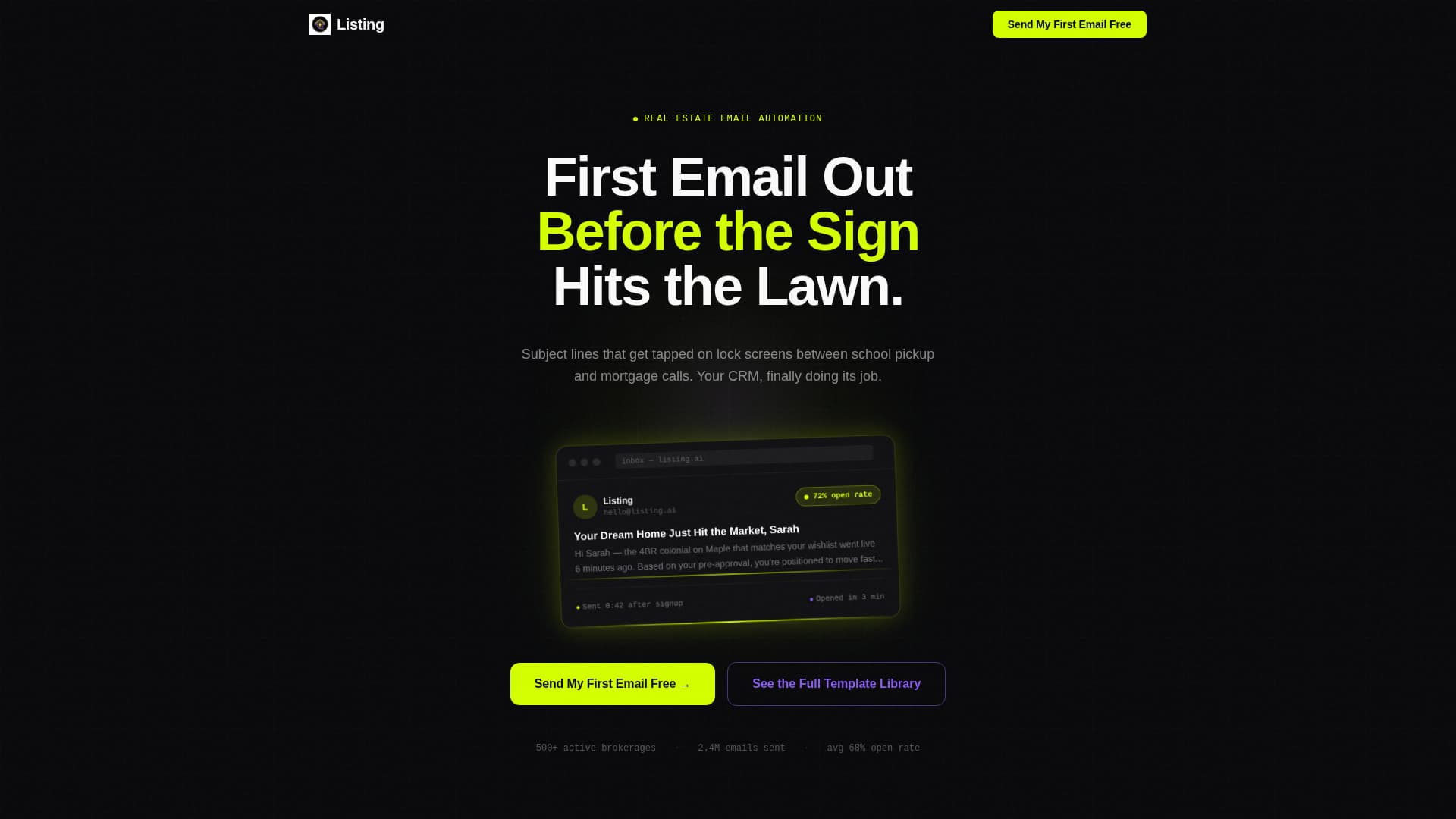 Listing - Highimpact Realestate Landing Page Template