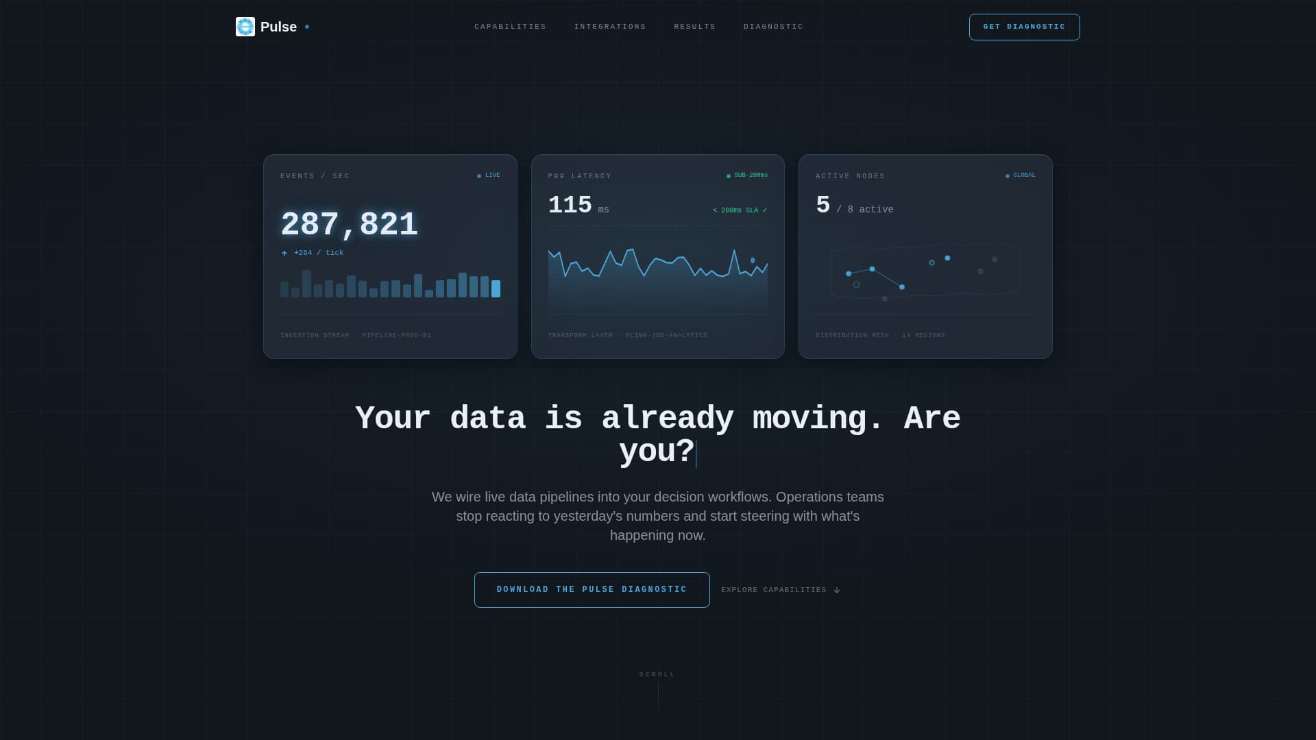 Quantum — Instant Analytics Intelligence Landing Page Template