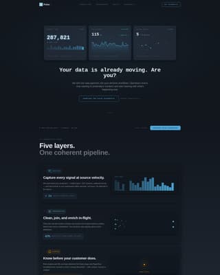 Momentum — Live Metrics Landing Page Template