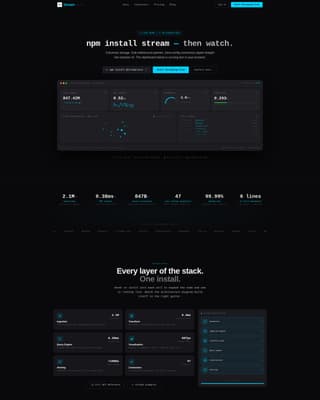 Stream - Powerful Analytics Landing Page Template