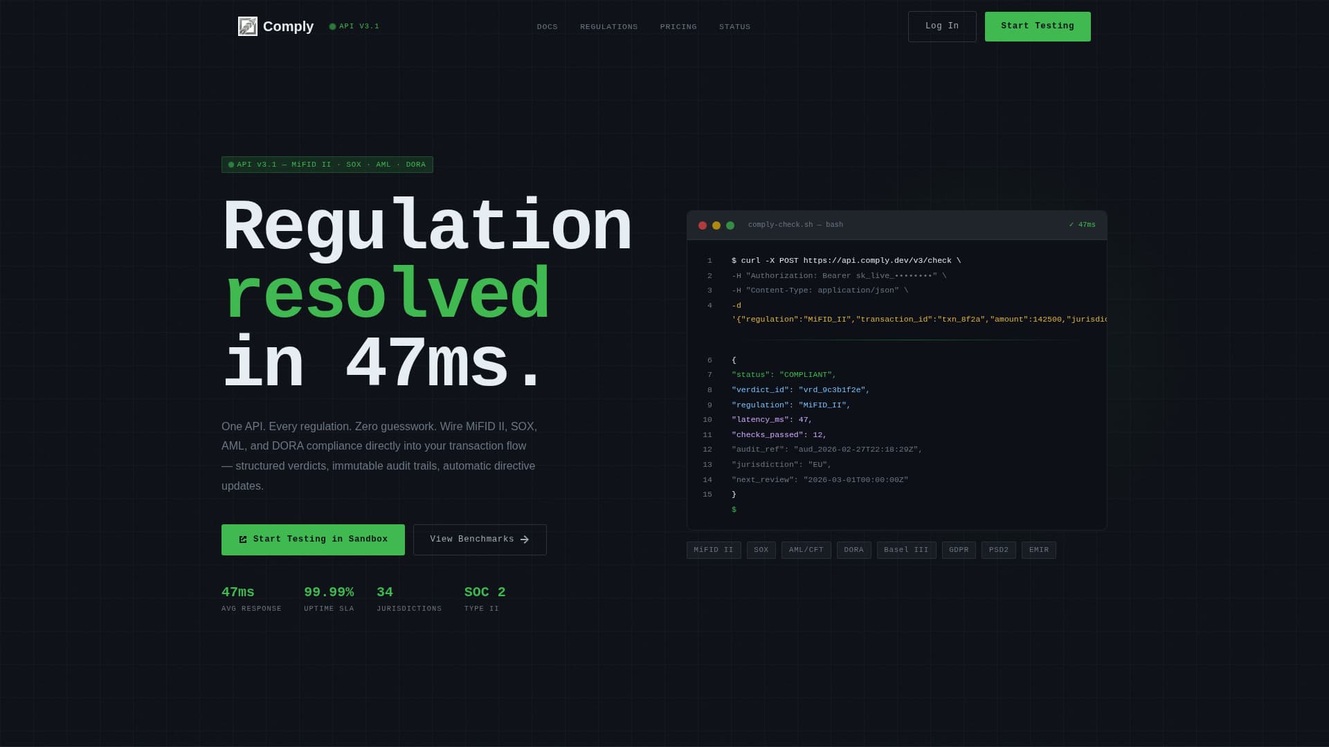 Audit — Smart RegTech Landing Page Template