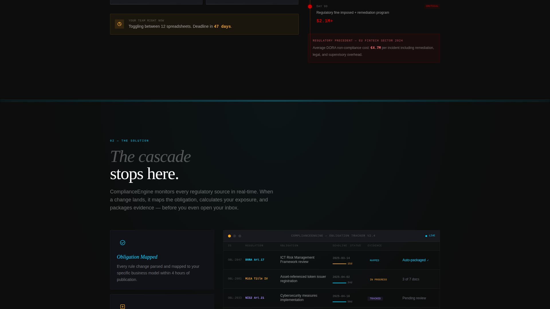 Comply - Automated Regtech Landing Page Template