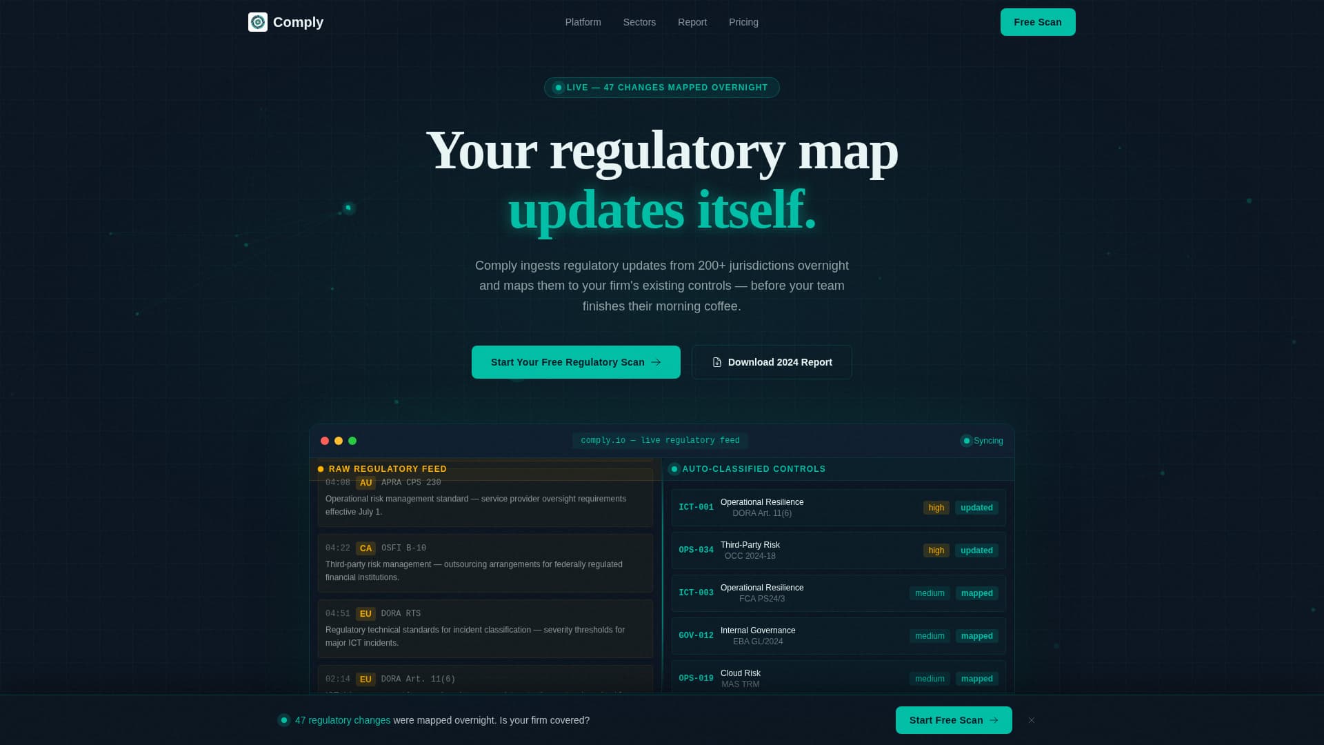 Regulate — Instant Compliance Landing Page Template