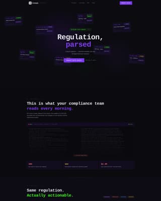 Verify — Modern RegTech Landing Page Template