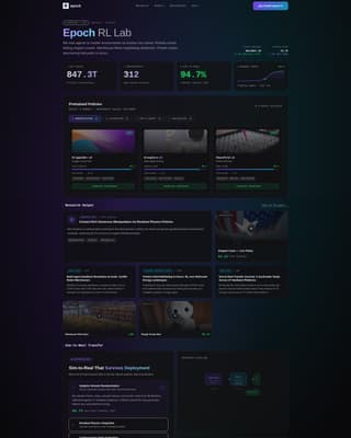 Epoch - Cutting Edge Reinforcement Learning Landing Page Template