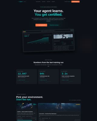 Epoch - Powerful Reinforcement Learning Landing Page Template