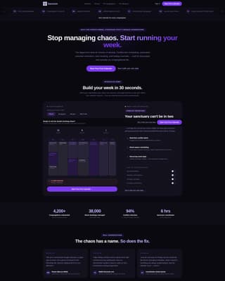 Sanctum - Powerful Religious Scheduling Landing Page Template