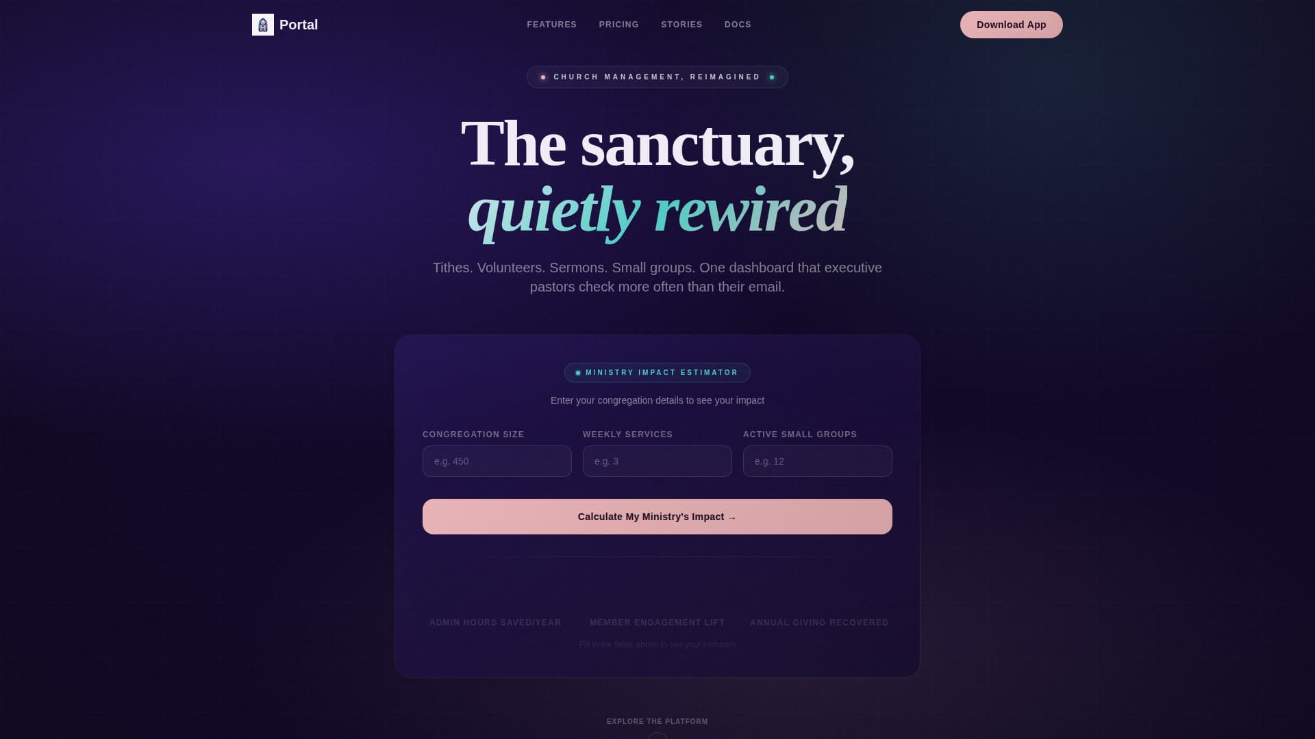 Portal - Dynamic Religious Organization Landing Page Template