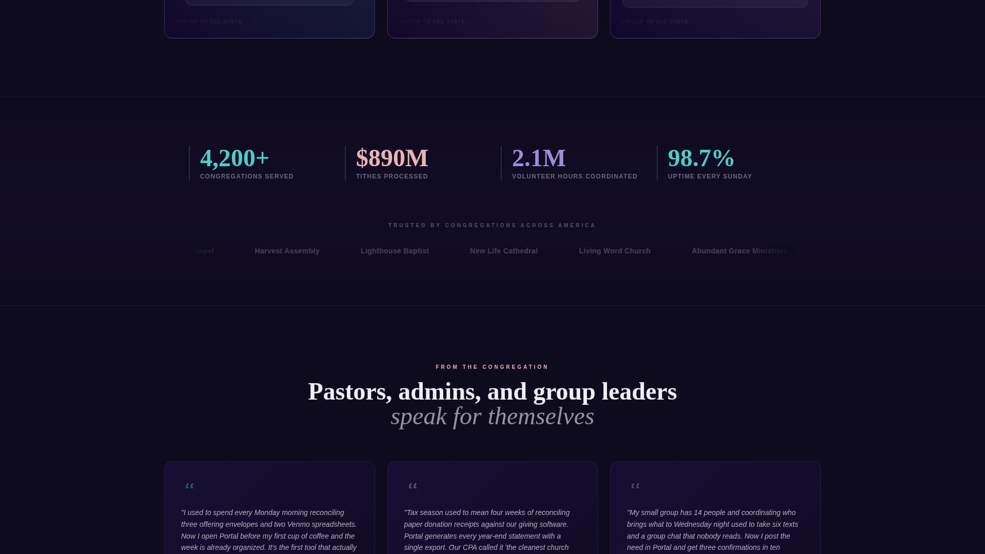 Portal - Dynamic Religious Organization Landing Page Template