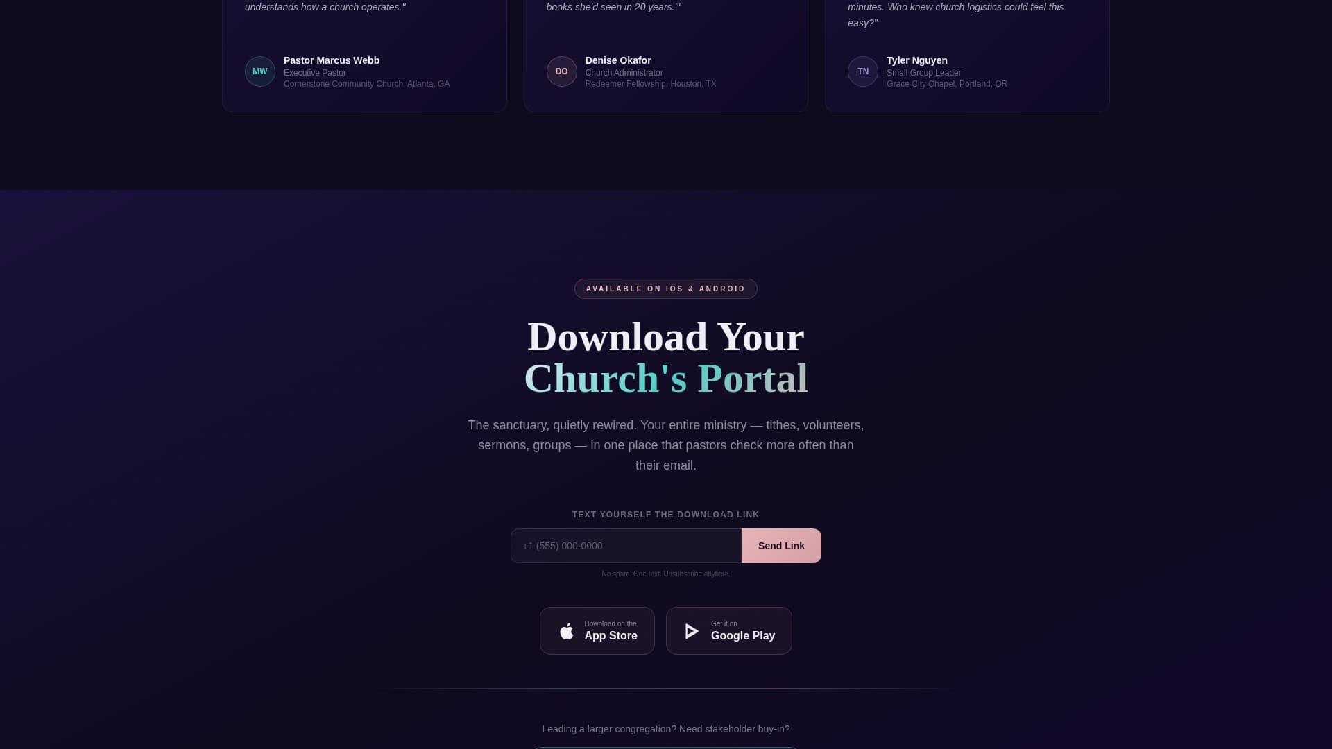Portal - Dynamic Religious Organization Landing Page Template