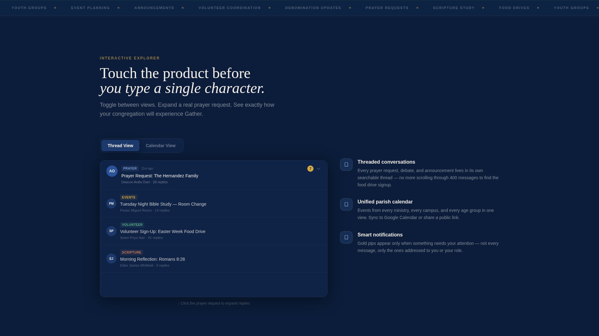 Gather - Dynamic Community Landing Page Template