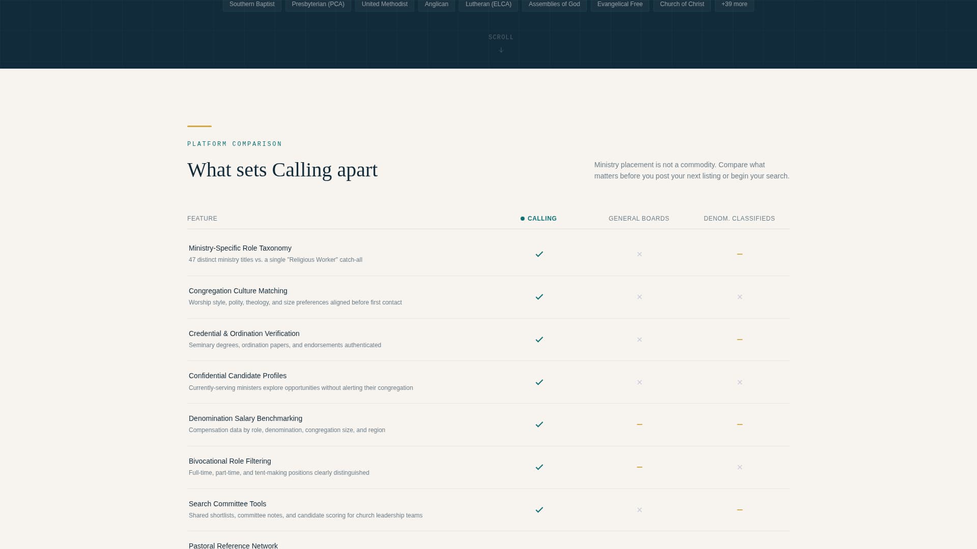 Calling - Purposeful Ministry Landing Page Template