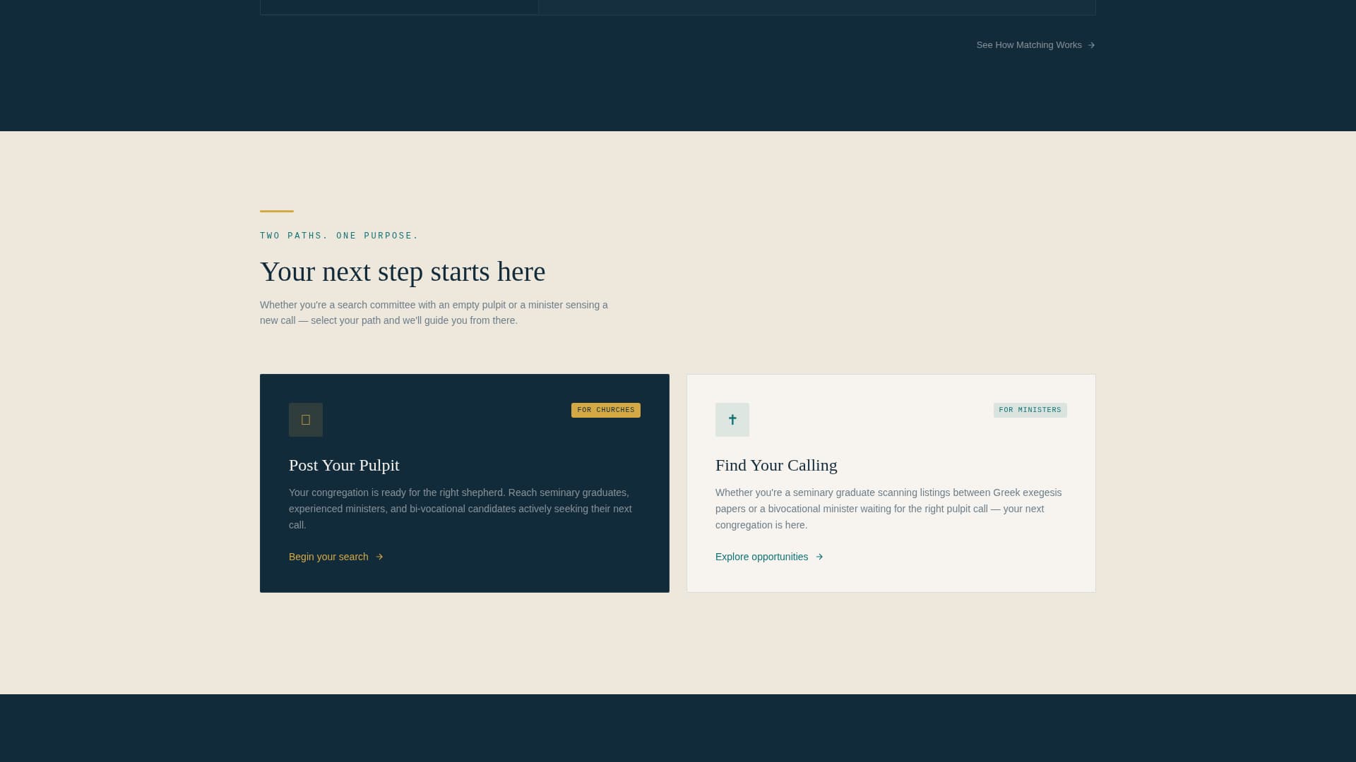 Calling - Purposeful Ministry Landing Page Template