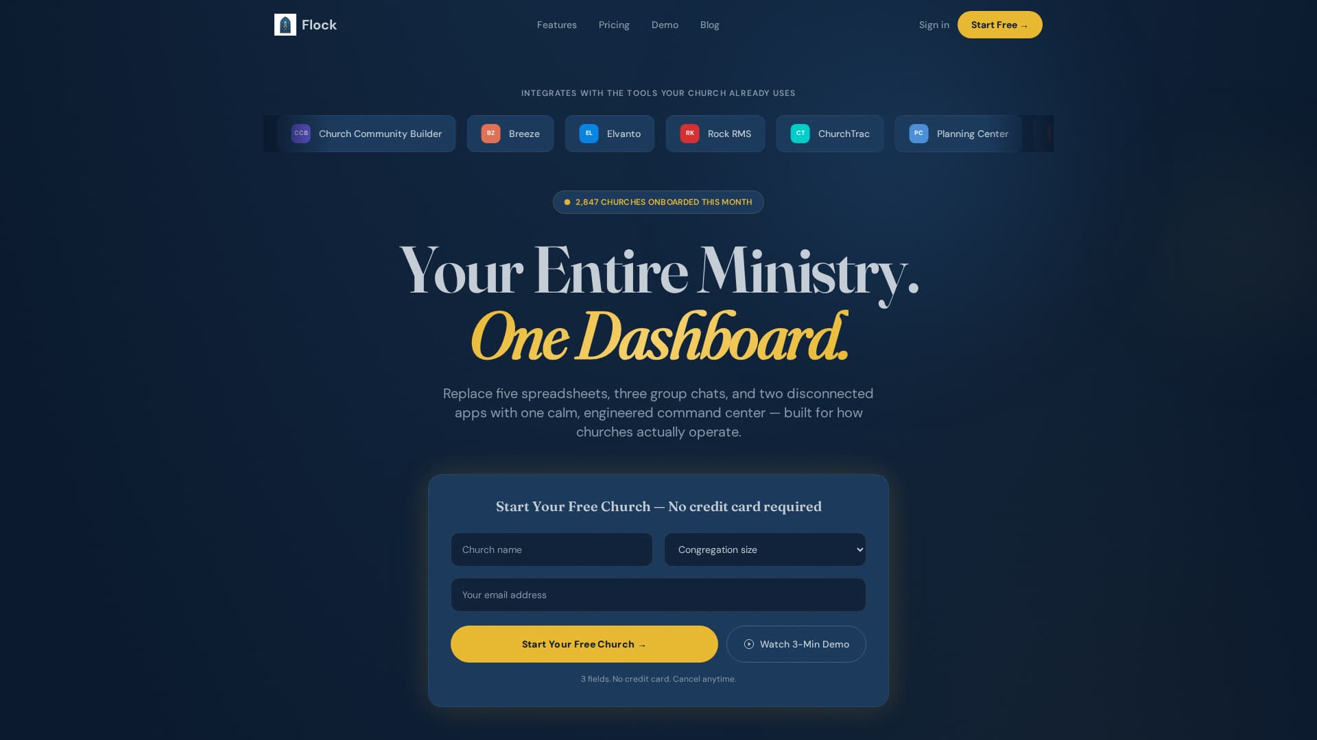 Parish — Faith Community Landing Page Template