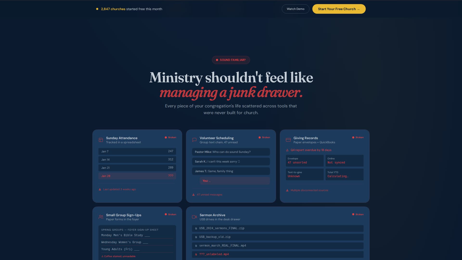 Parish — Faith Community Landing Page Template