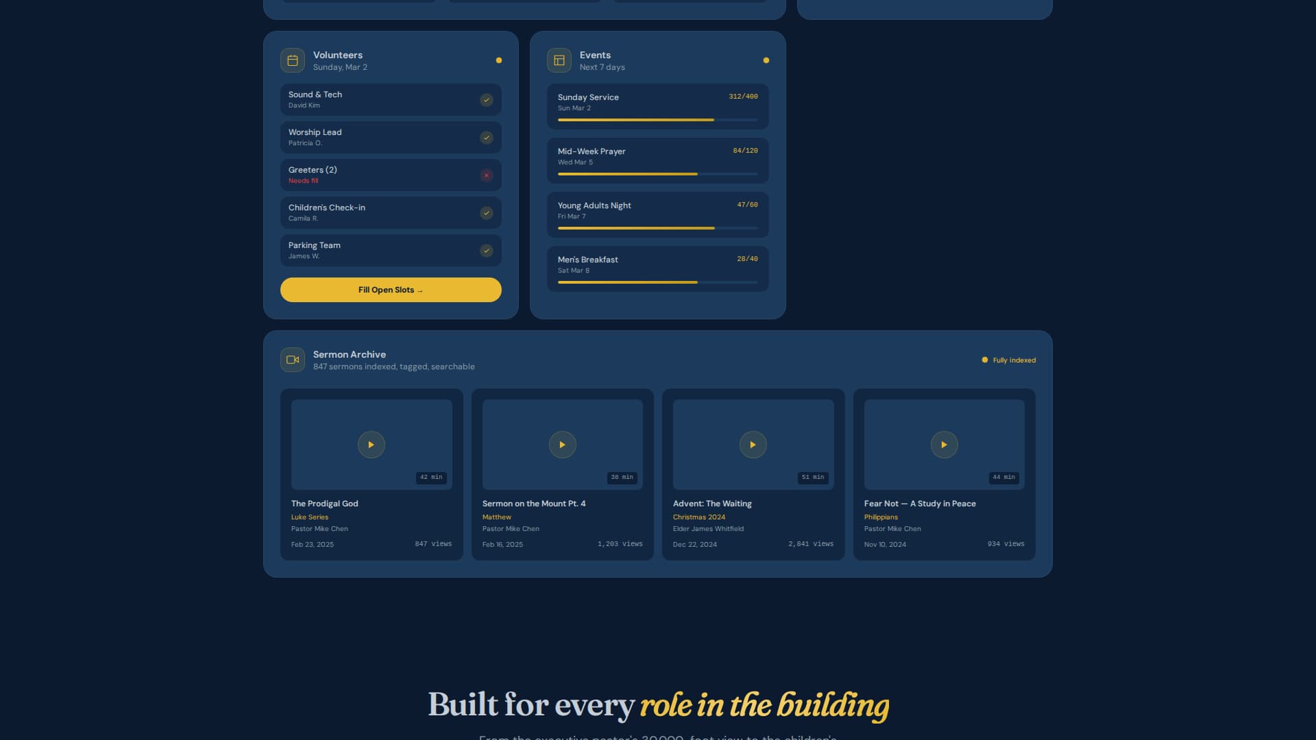 Parish — Faith Community Landing Page Template