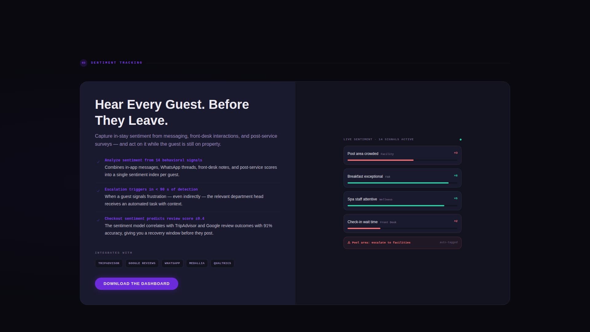 Concierge - Powerful Resort CRM Landing Page Template