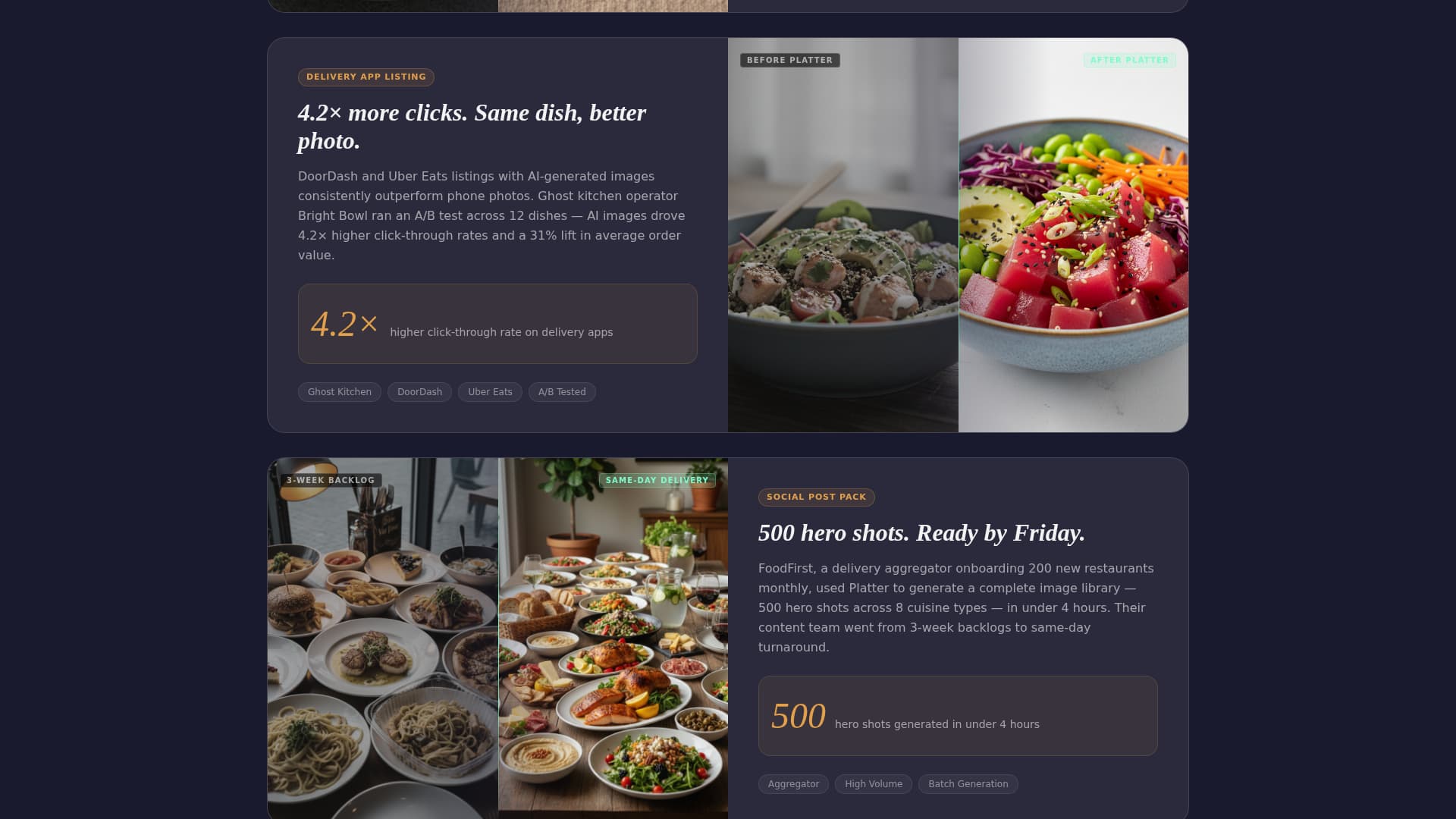 Platter - Photorealistic Restaurant Landing Page Template