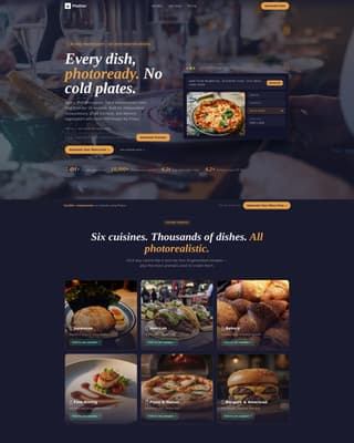 Platter - Photorealistic Restaurant Landing Page Template