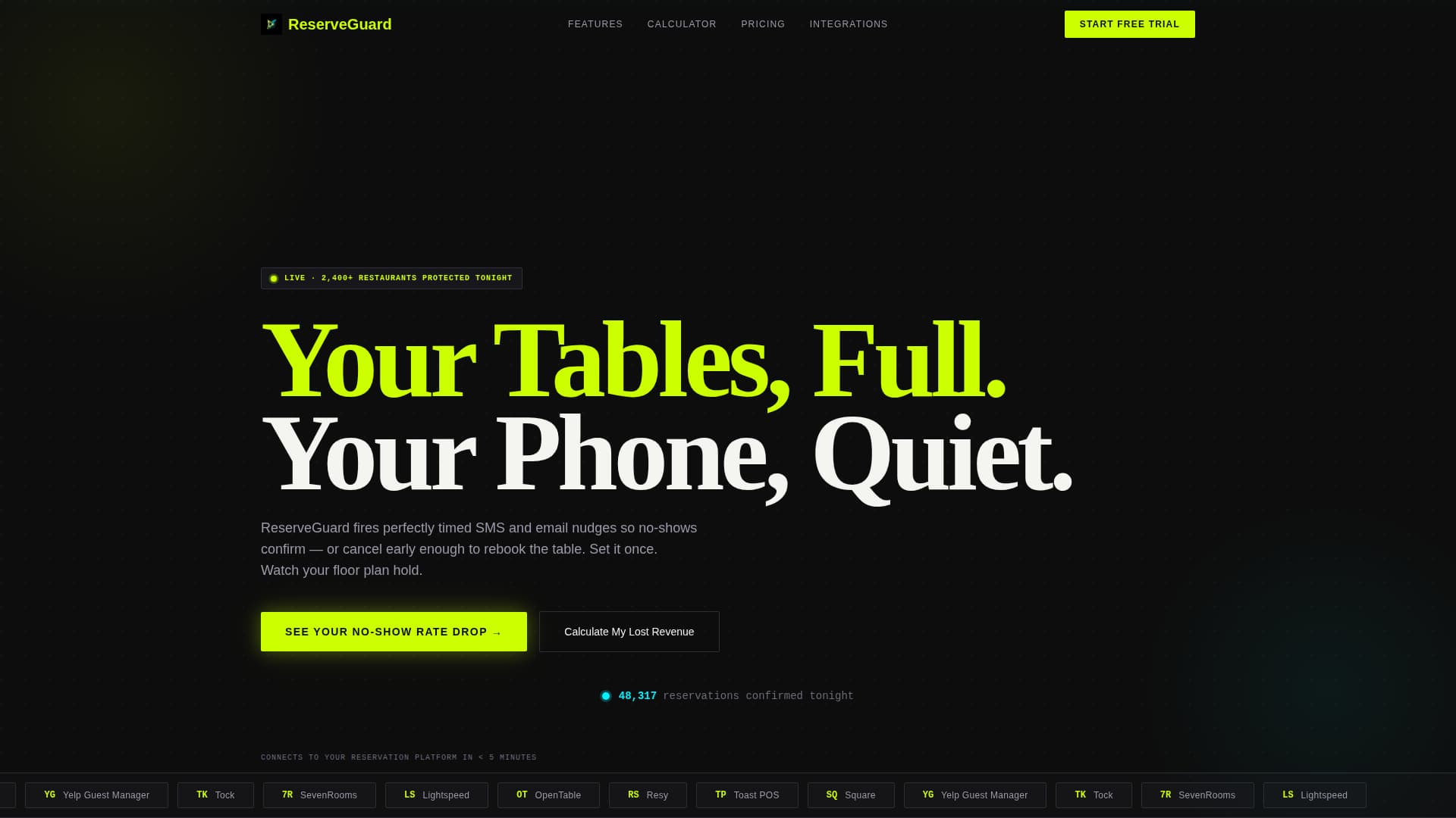Ping - Powerful Restaurant Landing Page Template