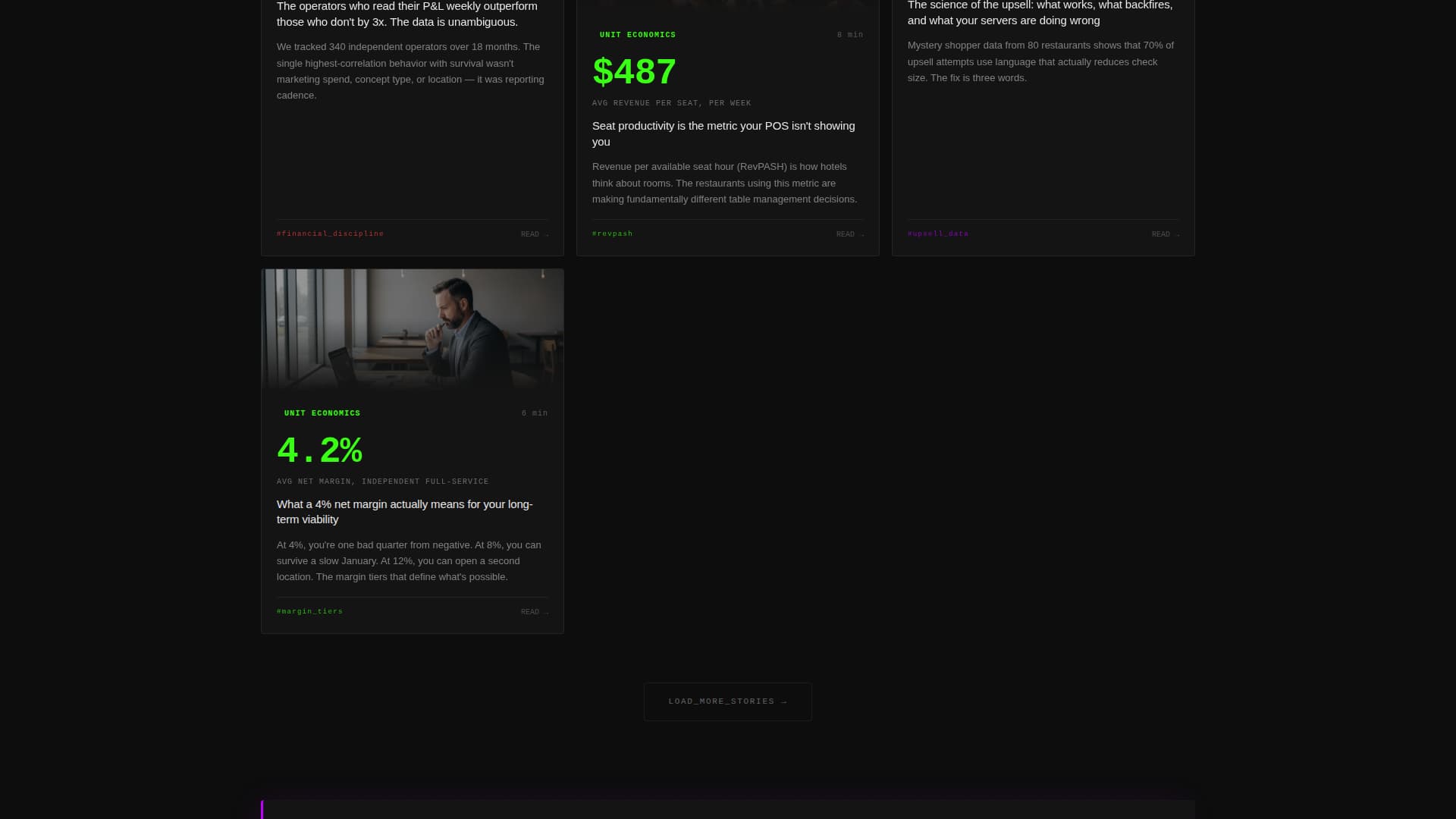 Restaurant Industry Blog & Data Website Template