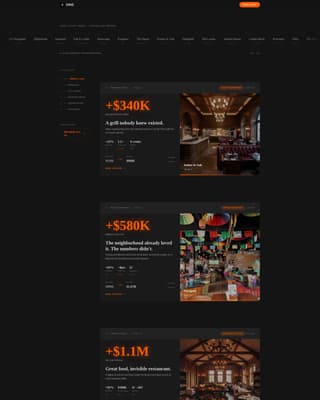 Restaurant Brand Case Study Portfolio Website Template