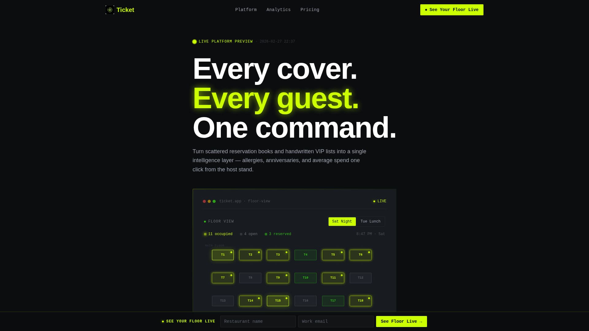 Feast — Fine Dining Landing Page Template