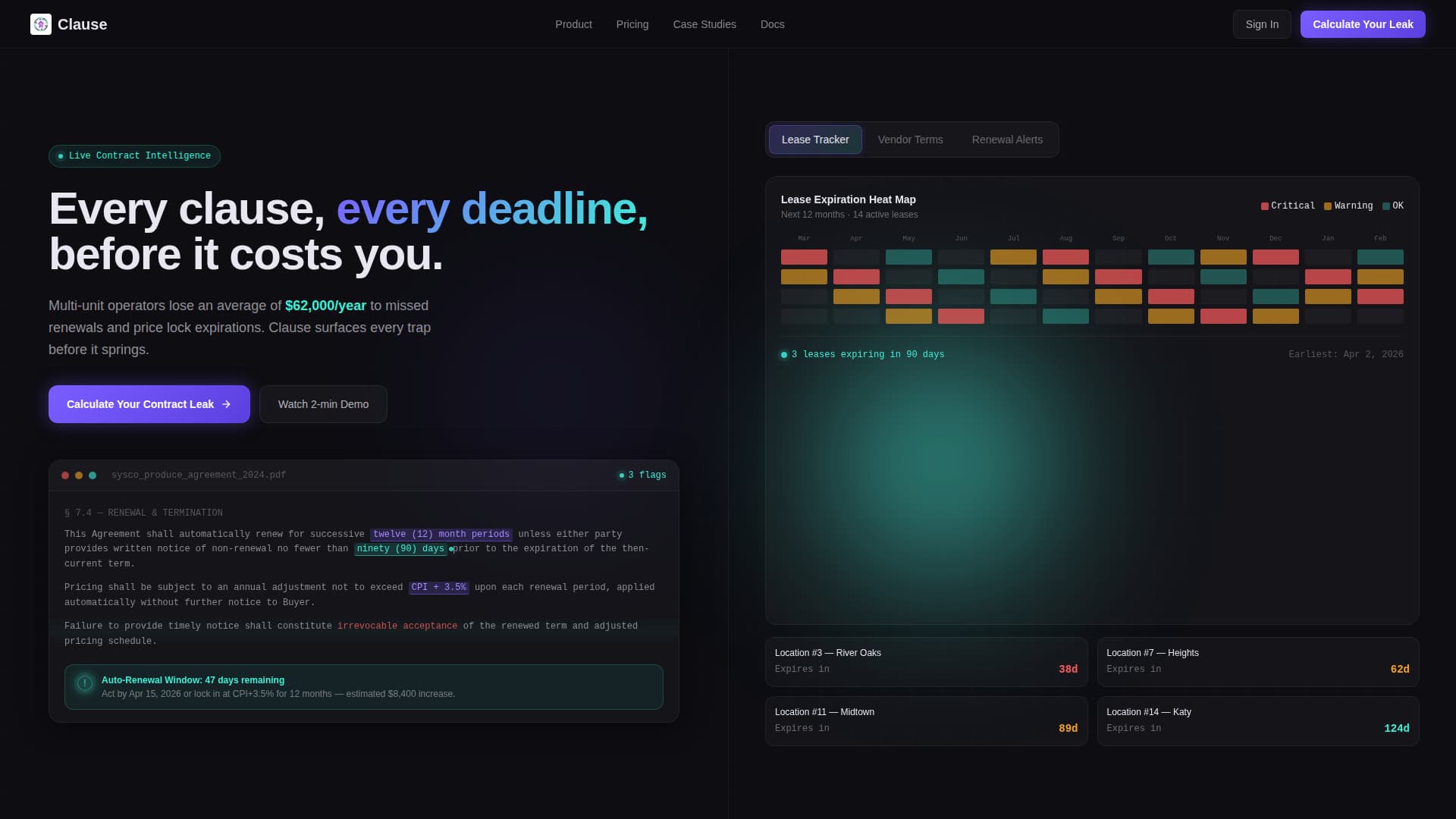 Clause - Intelligent Contract Landing Page Template