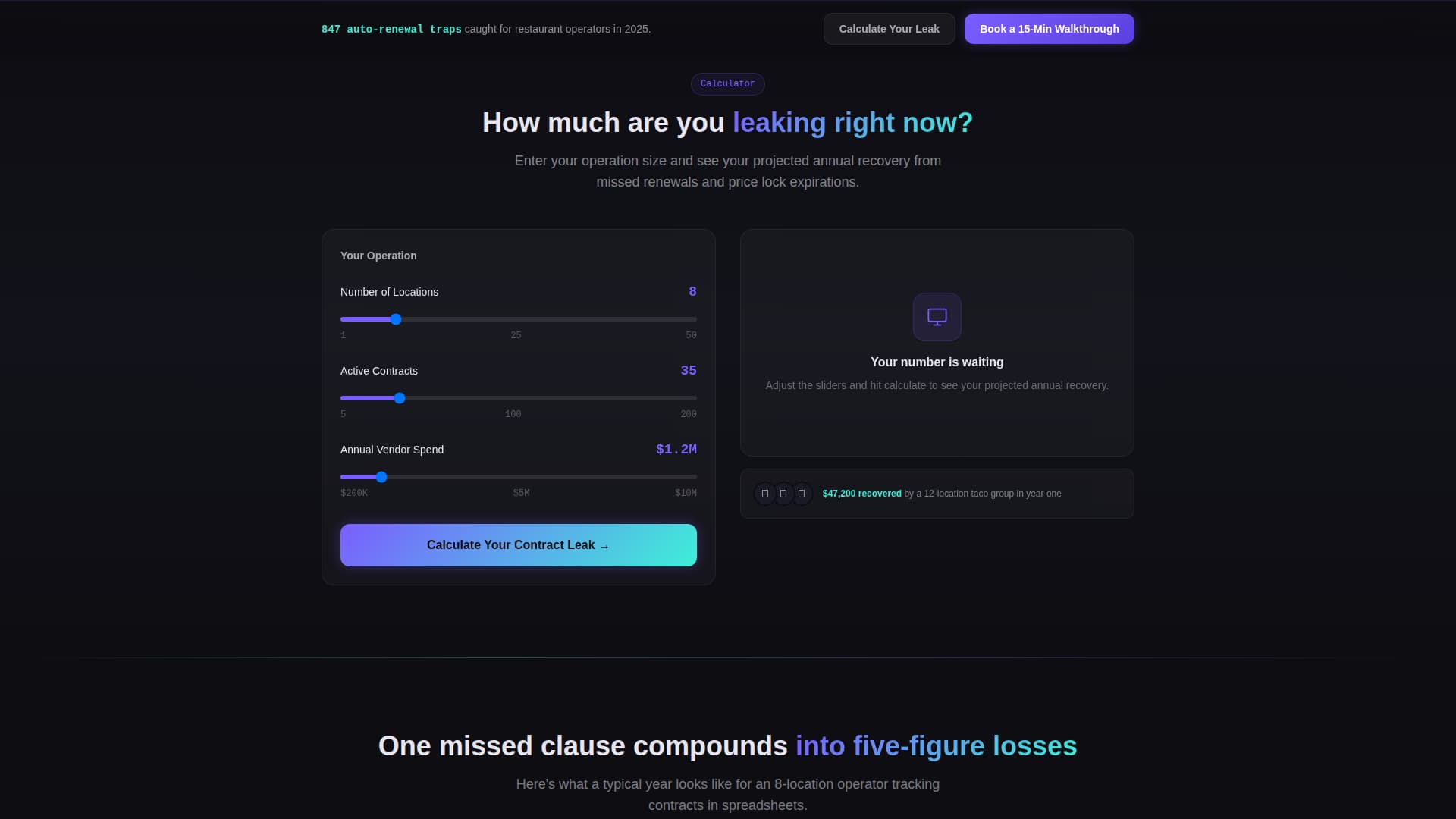 Clause - Intelligent Contract Landing Page Template