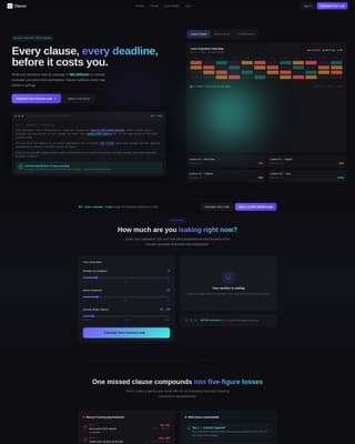 Clause - Intelligent Contract Landing Page Template