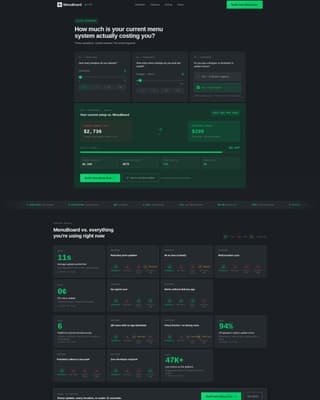 Menuboard - Realtime Restaurant Landing Page Template