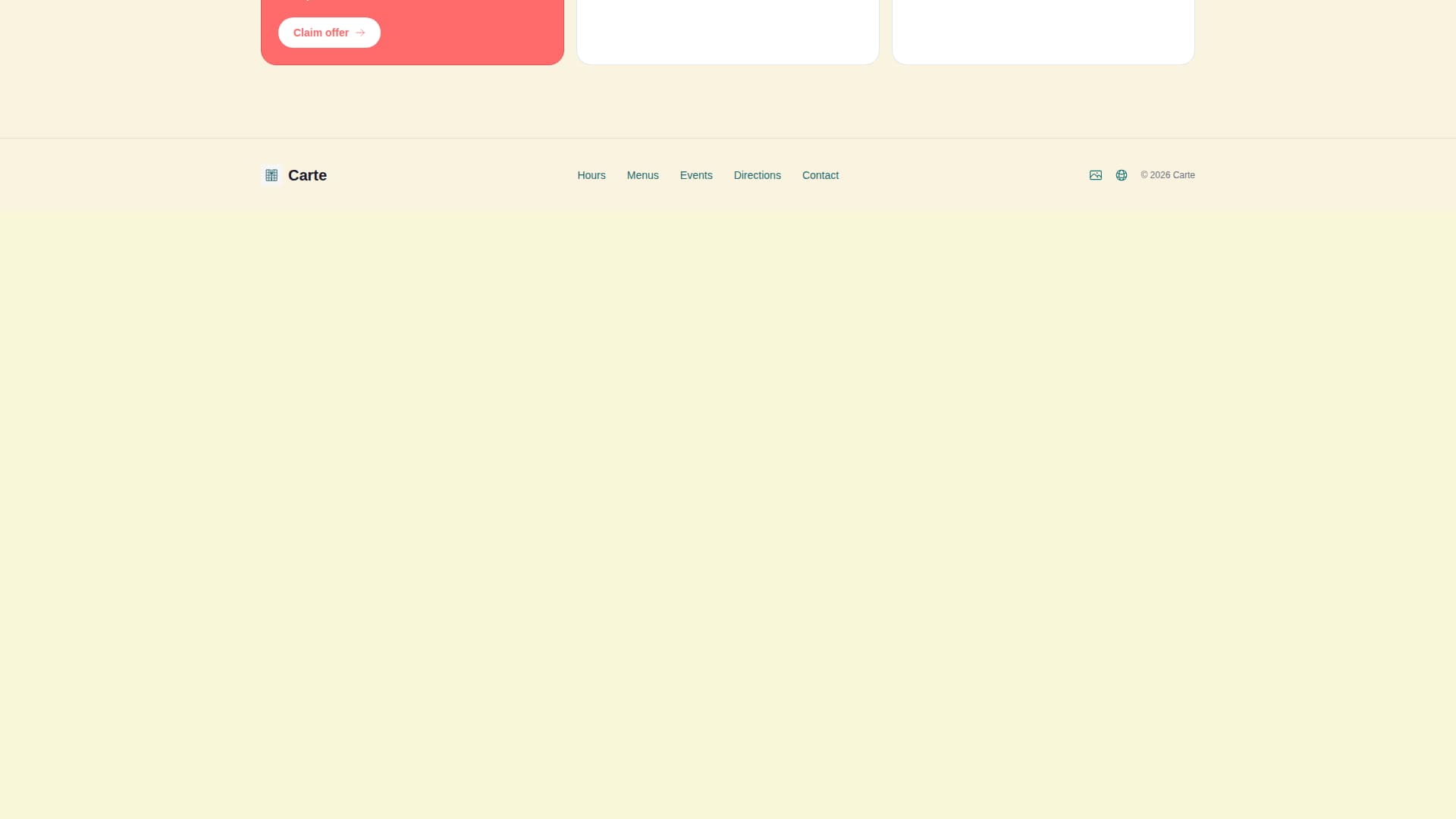 Restaurant FAQ & Pre-Visit Questions Website Template