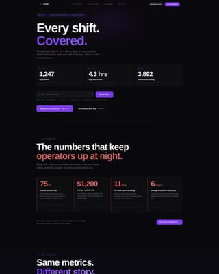 Shift - High-Velocity Restaurant Landing Page Template