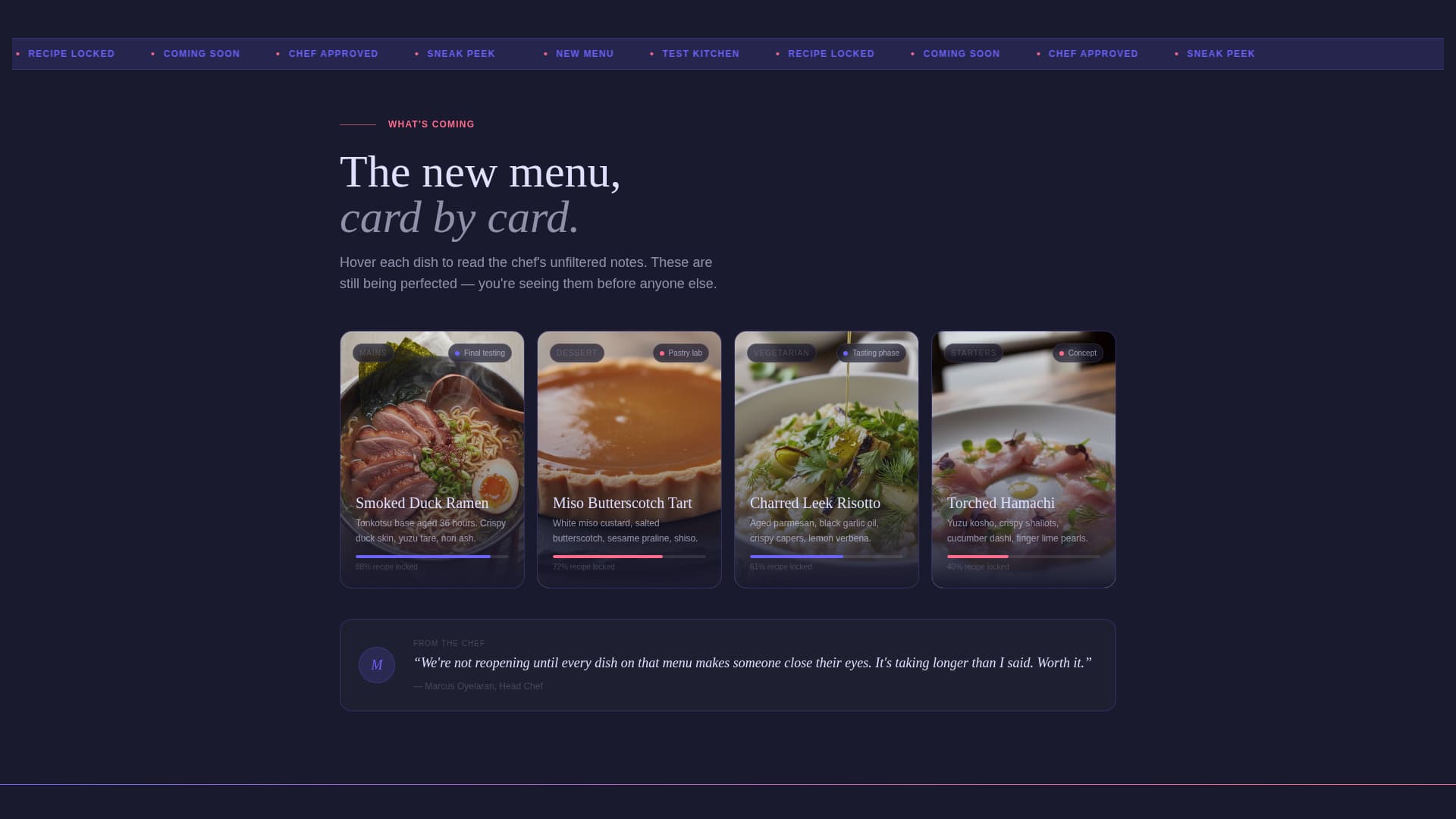 Restaurant Renovation & Temporary Closure Website Template
