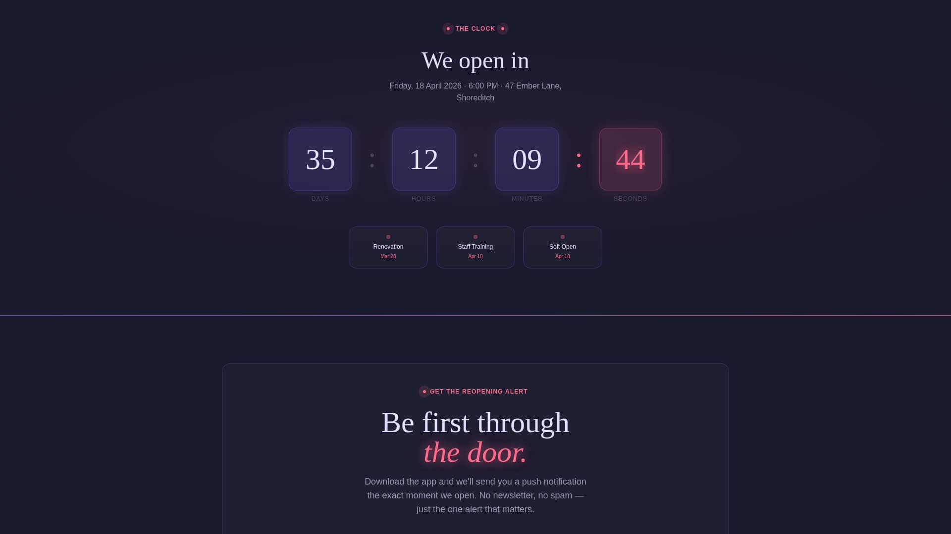 Restaurant Renovation & Temporary Closure Website Template