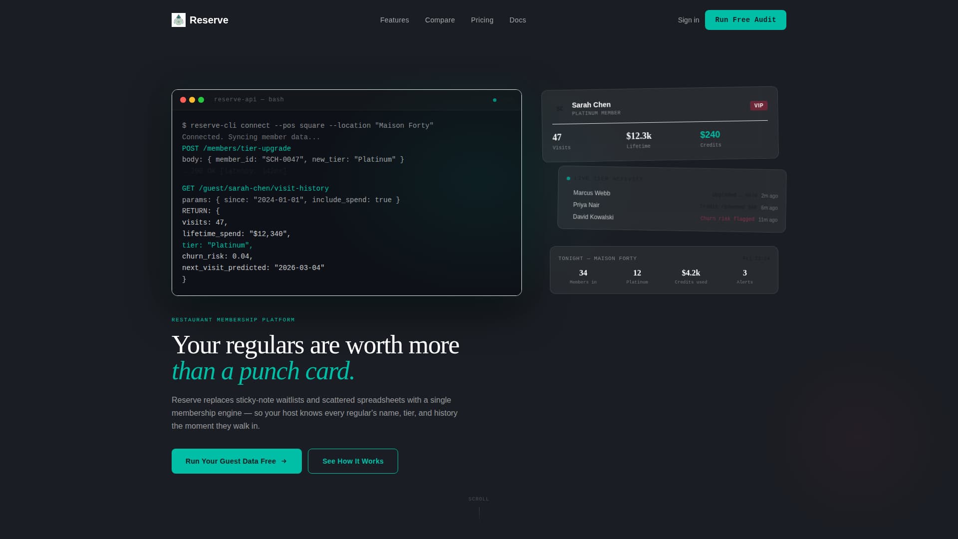 Reserve - Dynamic Restaurant Landing Page Template