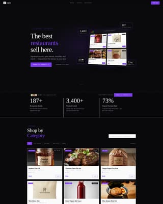 Carte - Vibrant Restaurant Landing Page Template