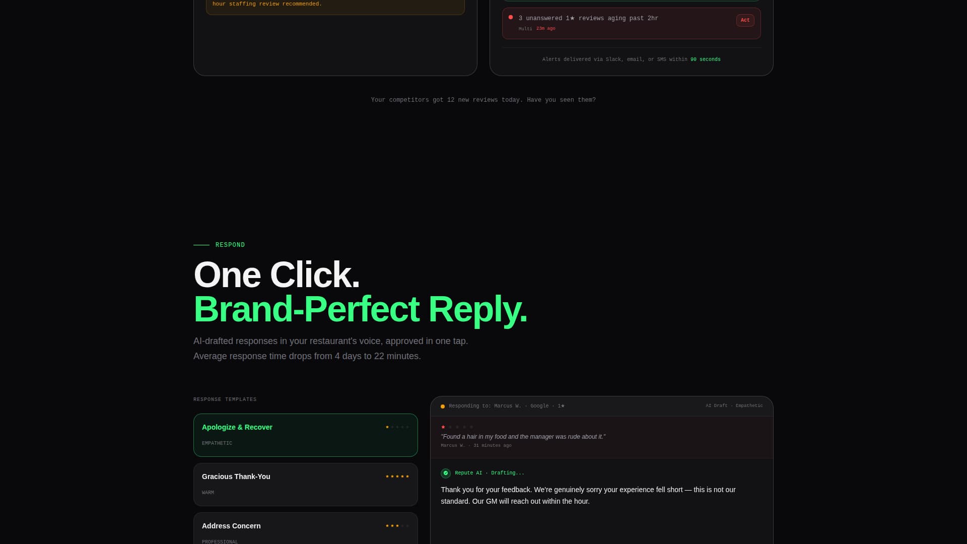 Repute - Powerful Review Management Landing Page Template