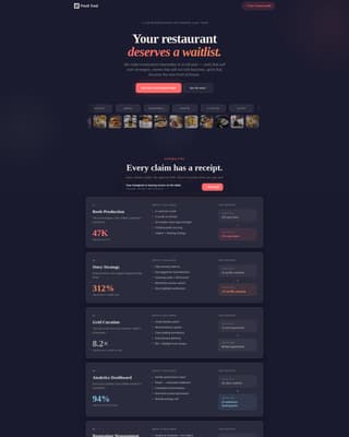Feed - Scroll Reveal Restaurant Landing Page Template