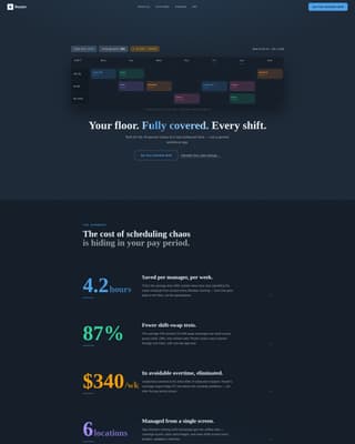 Roster - Powerful Restaurant Landing Page Template
