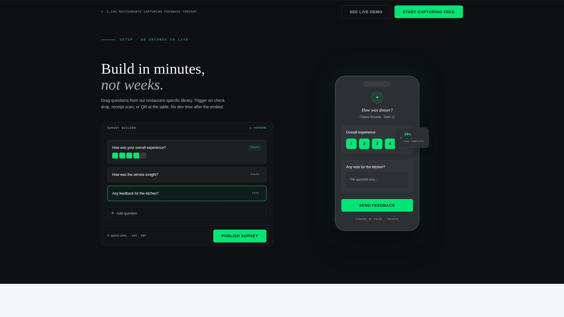 Pulse - Powerful Restaurant Landing Page Template