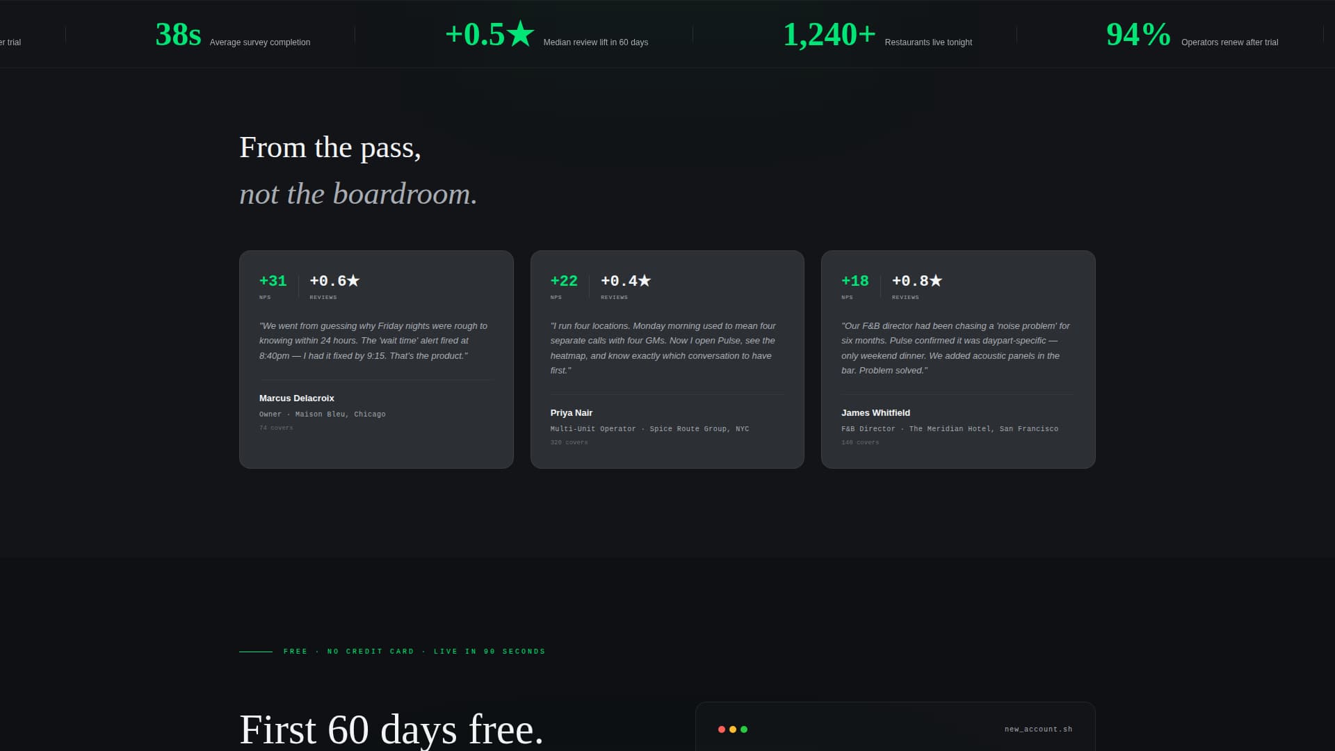 Pulse - Powerful Restaurant Landing Page Template