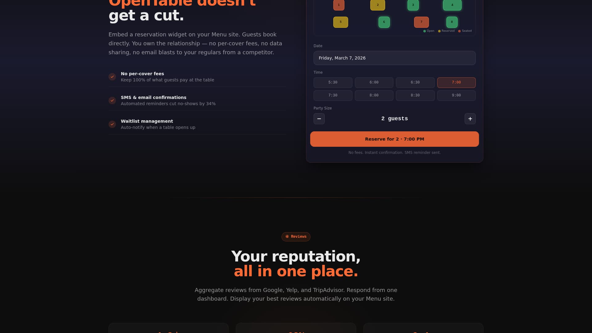 Dine — Culinary Experience Landing Page Template