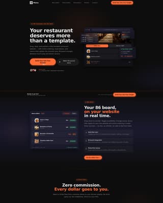 Dine — Culinary Experience Landing Page Template