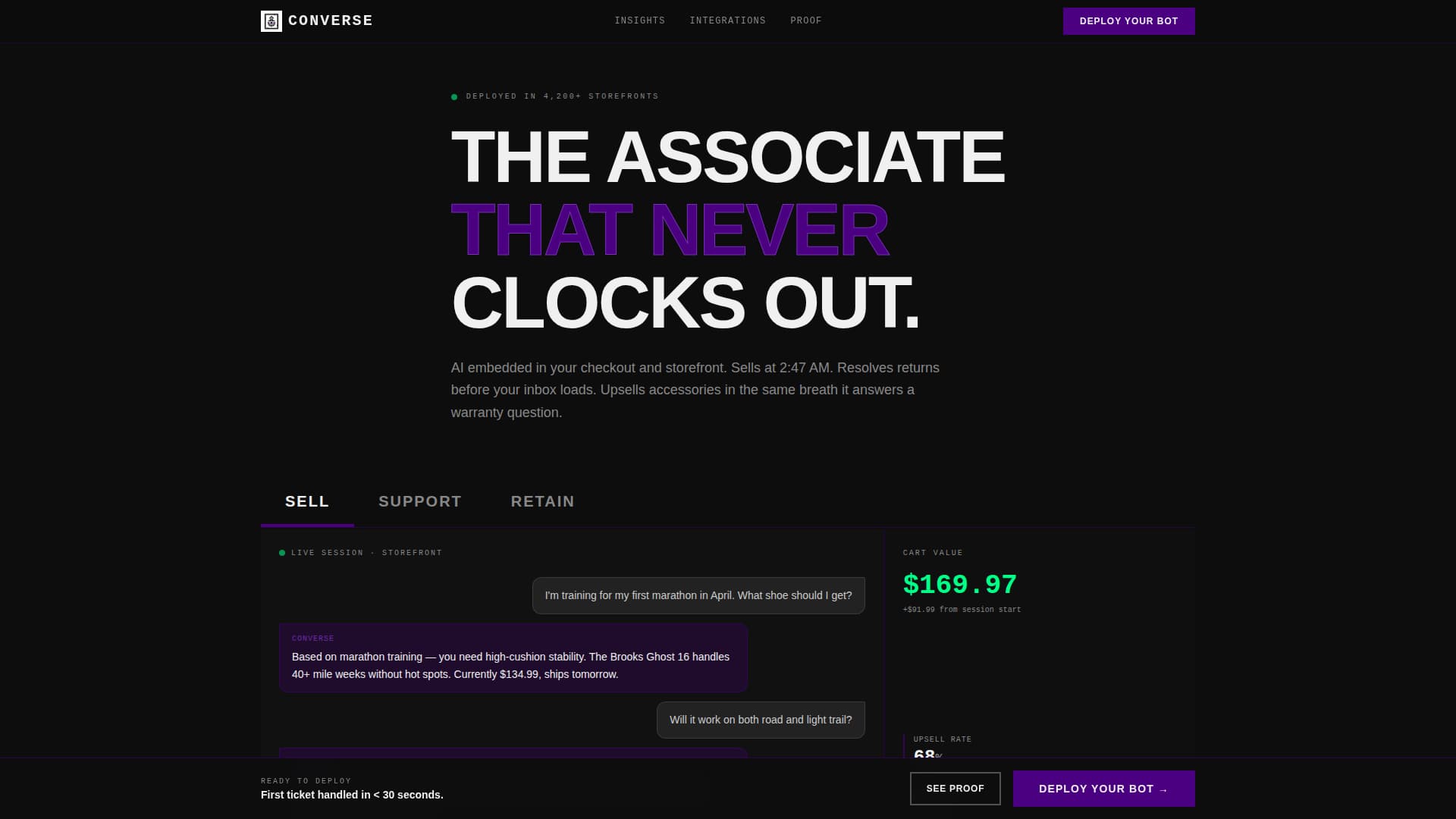 Converse - Relentless Retail Landing Page Template