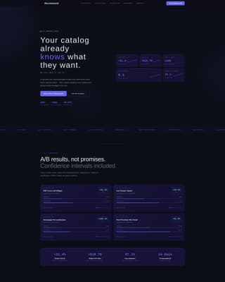 Recommend - Precision Retail Landing Page Template